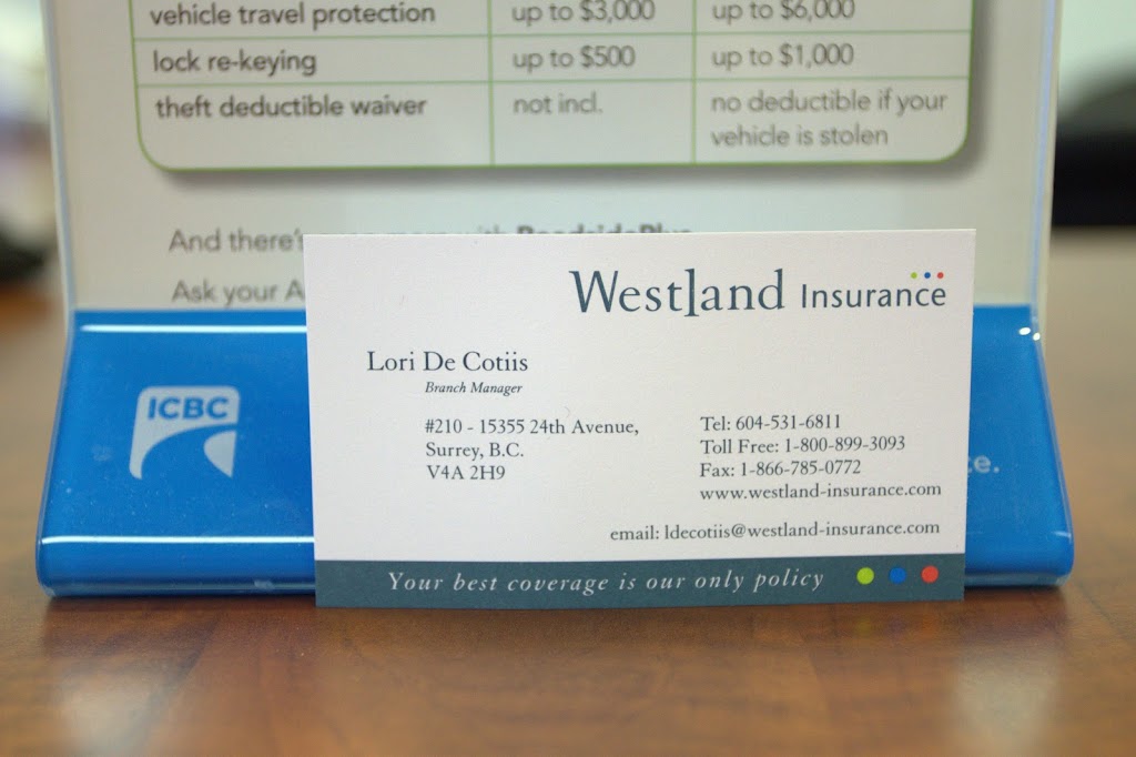 Westland Insurance | 210, 15355 24 Ave, Surrey, BC V4A 2H9, Canada | Phone: (604) 531-6811